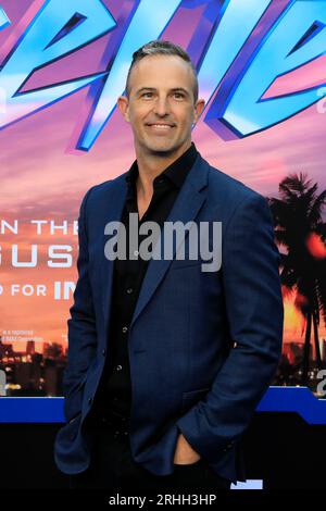 Los Angeles, USA. August 2023. LOS ANGELES - 15. August: Zev Foreman im Blue Beetle Los Angeles Premiere im TCL Chinese Theater IMAX am 15. August 2023 in Los Angeles, CA (Foto: Katrina Jordan/SIPA USA) Credit: SIPA USA/Alamy Live News Stockfoto