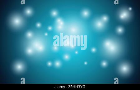 Blauer Farbverlauf moderner abstrakter Hintergrund mit Lichtteilcheneffekt. eps 10-Vektor. Stock Vektor