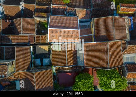 17. Juni 2023: Panoramablick auf die antike Stadt Hoi an, Provinz Quang Nam, Vietnam Stockfoto