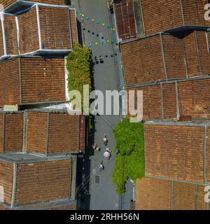 17. Juni 2023: Panoramablick auf die antike Stadt Hoi an, Provinz Quang Nam, Vietnam Stockfoto