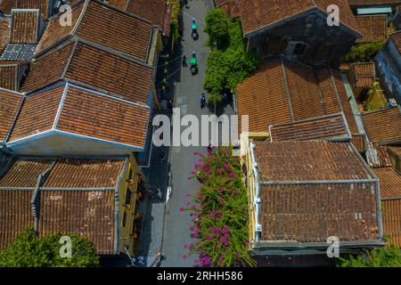 17. Juni 2023: Panoramablick auf die antike Stadt Hoi an, Provinz Quang Nam, Vietnam Stockfoto