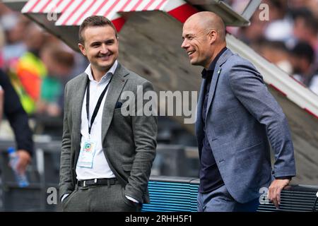 Rotterdam, Niederlande. August 2023. ROTTERDAM, NIEDERLANDE - 13. AUGUST: Trainer Danny Buijs von Fortuna Sittard vor dem niederländischen Eredivisie-Spiel zwischen Feyenoord und Fortuna Sittard im Stadion Feijenoord am 13. August 2023 in Rotterdam, Niederlande. (Foto von Orange Pictures) Kredit: Orange Pics BV/Alamy Live News Stockfoto