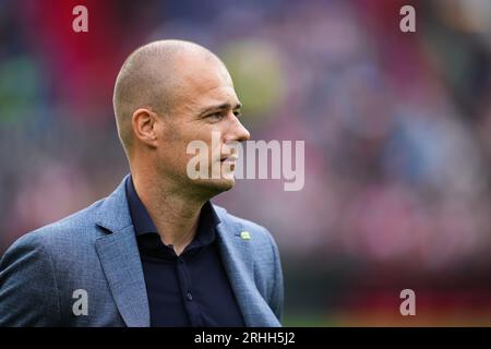 Rotterdam, Niederlande. August 2023. ROTTERDAM, NIEDERLANDE - 13. AUGUST: Trainer Danny Buijs von Fortuna Sittard vor dem niederländischen Eredivisie-Spiel zwischen Feyenoord und Fortuna Sittard im Stadion Feijenoord am 13. August 2023 in Rotterdam, Niederlande. (Foto von Orange Pictures) Kredit: Orange Pics BV/Alamy Live News Stockfoto