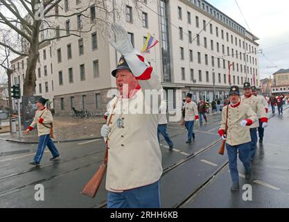 Eidessonntag in der Meenzer Fassenacht, Karnevalsfeier, Mainzer Stadtzentrum, Rheinland-Pfalz, Deutschland, D55126 Stockfoto