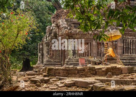 Das Heiligtum des Bergtempel Wat Phu, Provinz Champasak, Laos, Asien | das Heiligtum von VAT Phou, Provinz Champasak, Laos, Asien Stockfoto