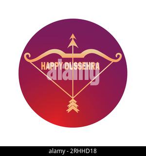 Happy Dussehra Vector Design Illustration. Geeignet für Grußkarten, Poster und Banner Stock Vektor