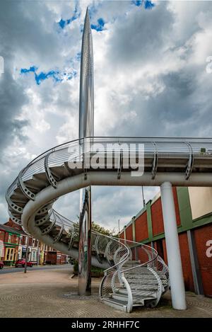 Die Millenium-Nadeltreppe in St. Helens. Stockfoto