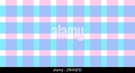 Vichy Nahtloses Muster in Pastellfarben für die pinkfarbene Puppe. Gingham Design Geburtstagsgeschenk, Osterferien Textil Deko. Vektor Plaid-Muster prüfen für Stock Vektor