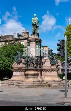 Statue von William Ewart Gladstone, Edinburgh New Town, Schottland, Großbritannien Stockfoto