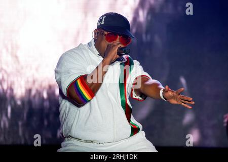 Wir sind Fabuloso, Preston Park, Brighton, East Sussex, Großbritannien. Black Eyed Peas-Headliner bei We Are Fabuloso, einem Konzert zugunsten von Brighton Pride. August 2023. David Smith/Alamy News Stockfoto