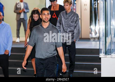 Mailand, Italien. Juni 2023. Mahmood nimmt an der Prada Dinner Party während der Mailänder Fashion Week Spring Summer 2024 am 18. Juni 2023 in Mailand Teil (Foto: Alessandro Bremec/NurPhoto) Credit: NurPhoto SRL/Alamy Live News Stockfoto