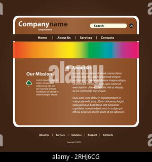 Website-Designvorlage – frei skalierbares und editierbares Vektorformat enthalten Stock Vektor