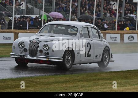 Grant Williams, Jaguar Mk1, 30 Years of the Festival of Speed, eine Auswahl der besten Autos und Bikes, die zum Bergsteigen geführt haben Stockfoto