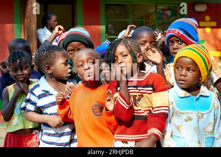 Namibia. Ein Klassenzimmer in einer Schule in Rundu, Region Kavango Stockfoto