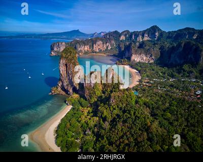 Thailand, Provinz Krabi, Railay Beach, Hut Tham Phra Nang beach Stockfoto