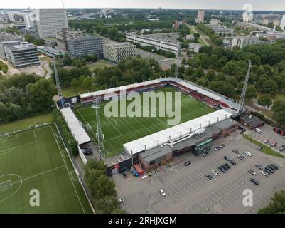 Rotterdam, 22. Juli 2023, Niederlande. Van Donge und de Roo Stadion, Heimstadion des Fußballclubs Excelsior. Niederländischer Eredivisie-Fußballverein. Stockfoto