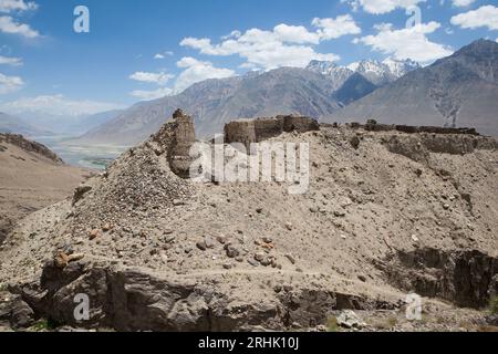 Die Festung Yamchun im Tadschikistan-Wakhan-Korridor stammt aus dem 3. Jahrhundert v. Chr. Stockfoto