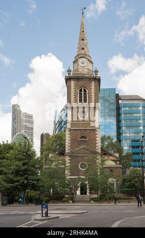 Saint Botolph Without Aldgate, eine Pfarrkirche der Church of England an der Aldgate High Street. London, England, Großbritannien Stockfoto