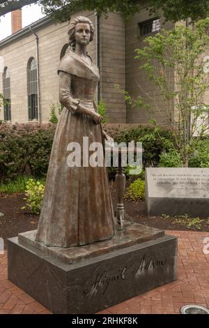 Abigail Adams Statue in der Hancock Adams in der Innenstadt von Quincy MA Stockfoto