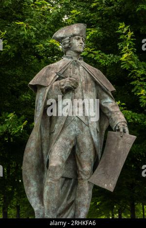 Statue von John Hancock in Hancock Adams Common in Quincy MA Stockfoto