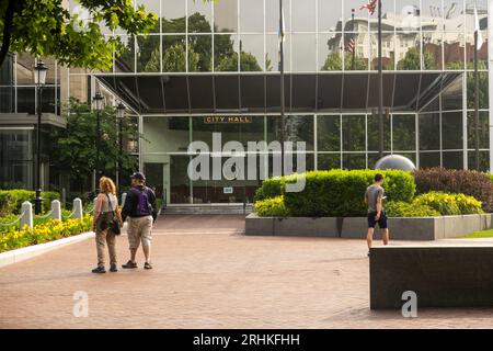 Rathaus in der Innenstadt von Quincy, MA Stockfoto