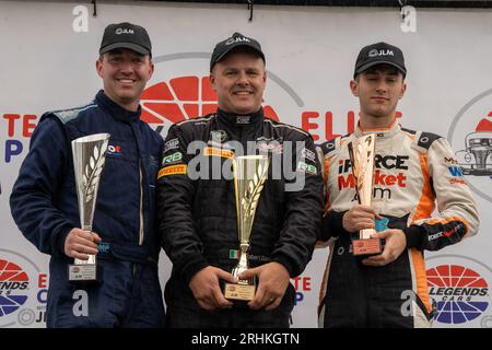 JLM – Legends Racing Knockhill Samstagmorgen Training und Rennen 1 Stockfoto