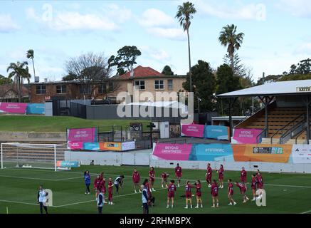 Sydney. August 2023. Spanienteam während einer Trainingseinheit im Leichhardt Oval Stadium, Sydney, Australien. Quelle: Isabel Infantes/Alamy Live News Stockfoto