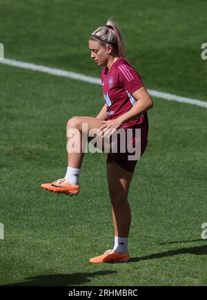 Sydney. August 2023. Die Spanierin Alexia Putella während einer Trainingseinheit im Leichhardt Oval Stadium in Sydney, Australien. Quelle: Isabel Infantes/Alamy Live News Stockfoto