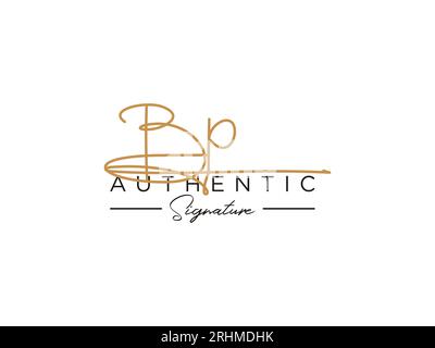 BP Signature Logo-Vorlagenvektor. Stock Vektor