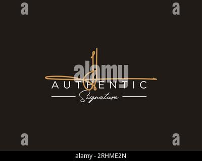 Vektor der JL-Signatur-Logo-Vorlage. Stock Vektor