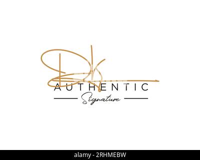 DK Signature Logo Template Vector. Stock Vektor