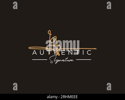 IQ Signature Logo Template Vector. Stock Vektor