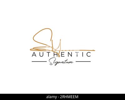 VEKTOR der SU-Signatur-Logo-Vorlage. Stock Vektor