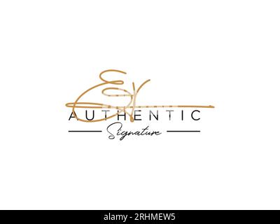 VEKTOR für DIE SIGNATURE-Logo-Vorlage. Stock Vektor