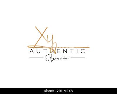 Vektor der XY-Signatur-Logo-Vorlage. Stock Vektor