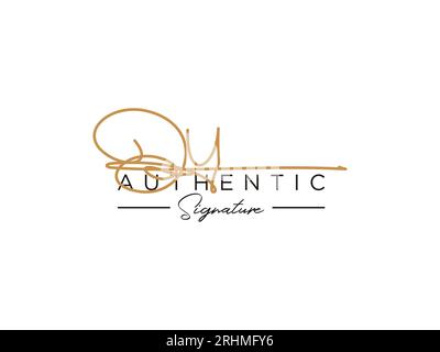 OU Signature-Logo-Vorlage Vektor. Stock Vektor