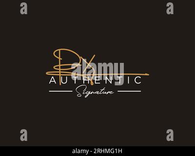 VEKTOR der VORLAGE FÜR DAS PX-Signature-Logo. Stock Vektor