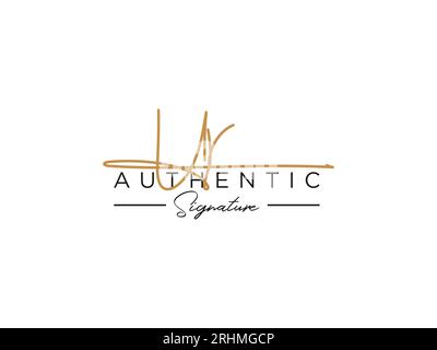 Vektor für die UR-Signature-Logo-Vorlage. Stock Vektor