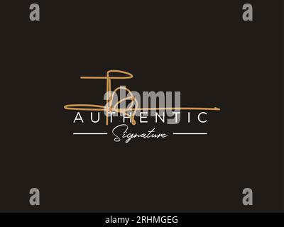 TB Signature Logo Template Vector (Vorlagenvektor für TB-Signatur- Stock Vektor