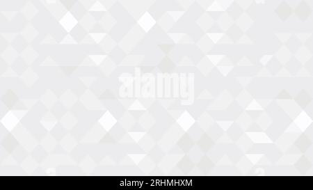Weißer, silberner geometrischer abstrakter Hintergrund. Elegantes Muster. Minimalistische leere dreieckige Vektorillustration. Stock Vektor