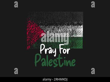 Bannerplakat „Betet for Palestine“ für Freiheit und Menschenrechtshintergrund. Stock Vektor