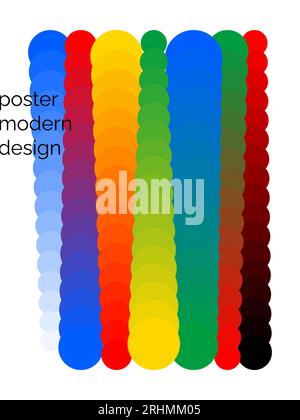 Bunte Kreise Modernes Poster Stock Vektor