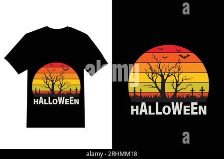 Halloween-T-Shirt-Design. Stock Vektor