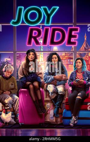 ERSCHEINUNGSDATUM: 7. Juli 2023. TITEL: Joy Ride. STUDIO: Lionsgate. REGIE: Adele Lim. PLOT: Folgt vier asiatisch-amerikanischen Freunden, während sie sich verbinden und die Wahrheit darüber entdecken, was es bedeutet, zu wissen und zu lieben, wer Sie sind, während sie durch China reisen, um eine ihrer Geburtsmütter zu suchen. IN DER HAUPTROLLE: SABRINA WU als Deadeye, SHERRY COLA als Lolo, STEPHANIE HSU als Kat, ASHLEY PARK als Audrey. (Credit Image: © Lionsgate/Entertainment Pictures/ZUMAPRESS.com) NUR REDAKTIONELLE VERWENDUNG! Nicht für kommerzielle ZWECKE! Stockfoto