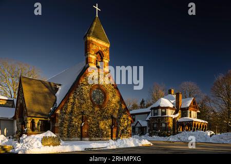 Christus Kirche bischöfliche Butterfische Street Historic District Butterfische, Connecticut, USA Stockfoto