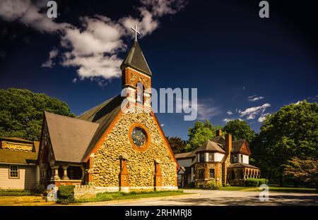 Christus Kirche bischöfliche Butterfische Street Historic District Butterfische, Connecticut, USA Stockfoto