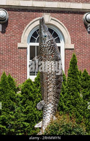 Sturgeon Sculpture The Culinary Institute of America   Hyde Park, New York, USA Stockfoto