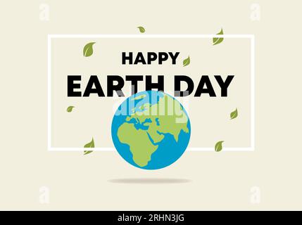 Happy Earth Day Bannerplakat mit Globenfeier am 22. april. Stock Vektor