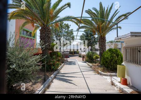 Die Grundschule in Ghajar (arabisch غجر, auch Rhadjar) ist ein alawitisch-arabisches Dorf am Fluss Hasbani an der Grenze zwischen Libanon und Israel Stockfoto