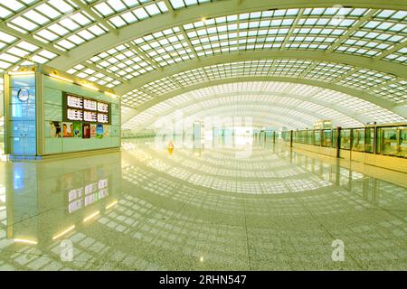 Szene des T3-Flughafengebäudes in peking in china Stockfoto